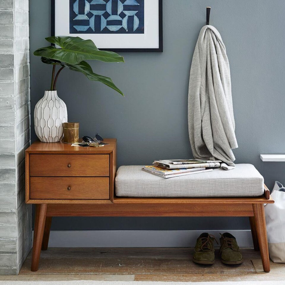 West Elm Mid Century Storage Bench - Hakuchuumu